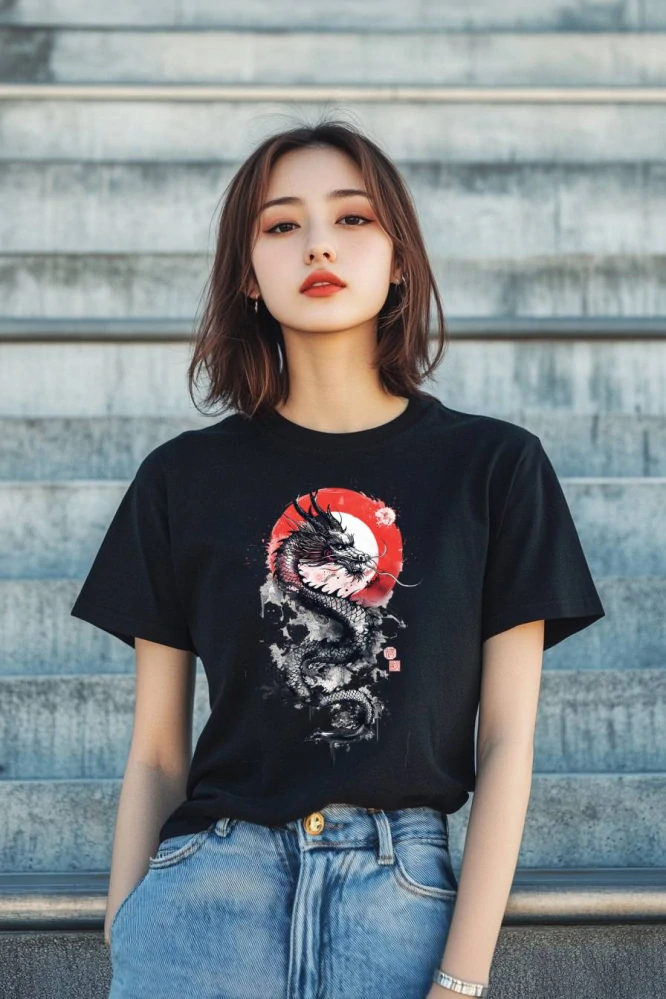 Dámské tričko - Japonský drak