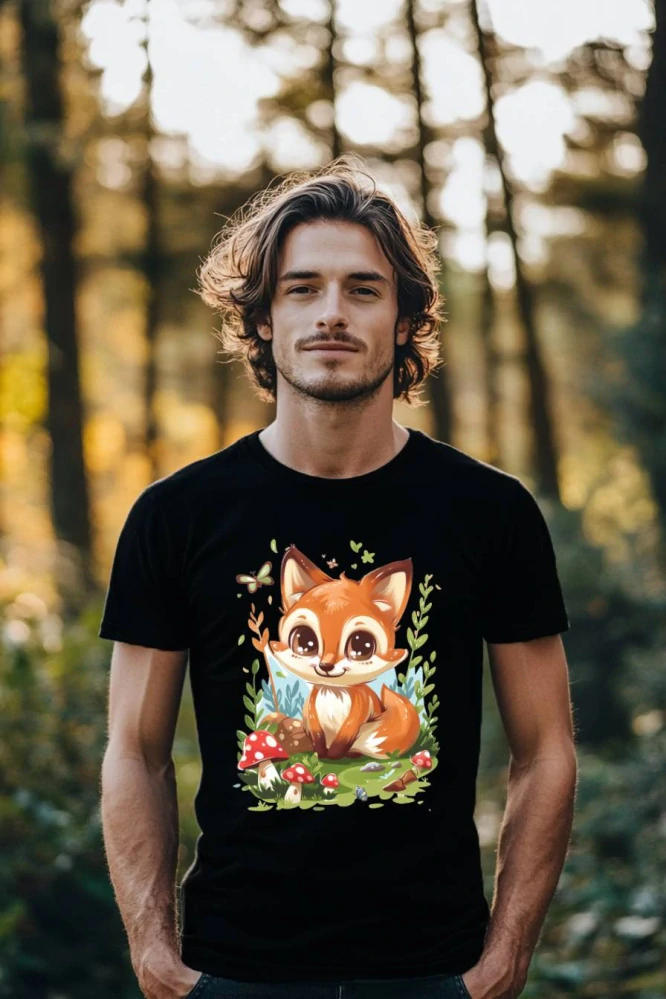 Pánské tričko - Liška ve větříku