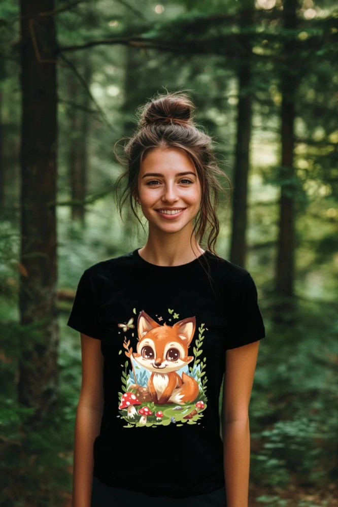 Dámské tričko - Liška ve větříku