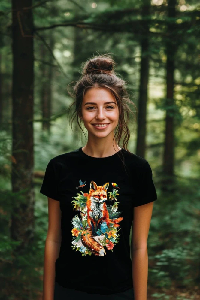 Dámské tričko - Liška v Karibiku