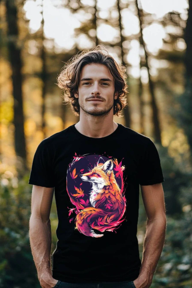 Pánské tričko - Tajemná noční liška