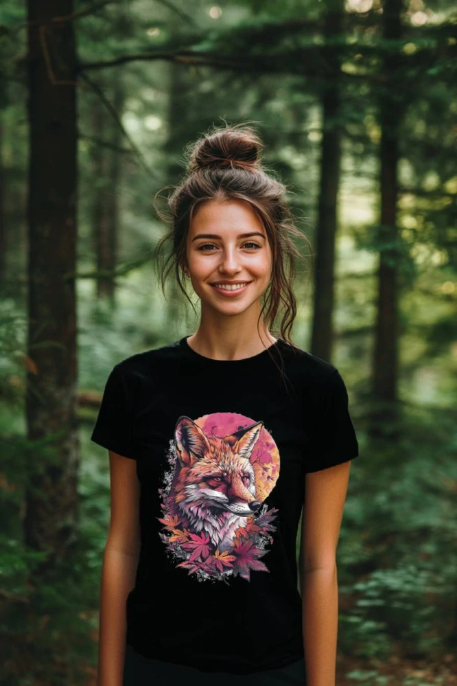 Dámské tričko - Liška pod měsícem