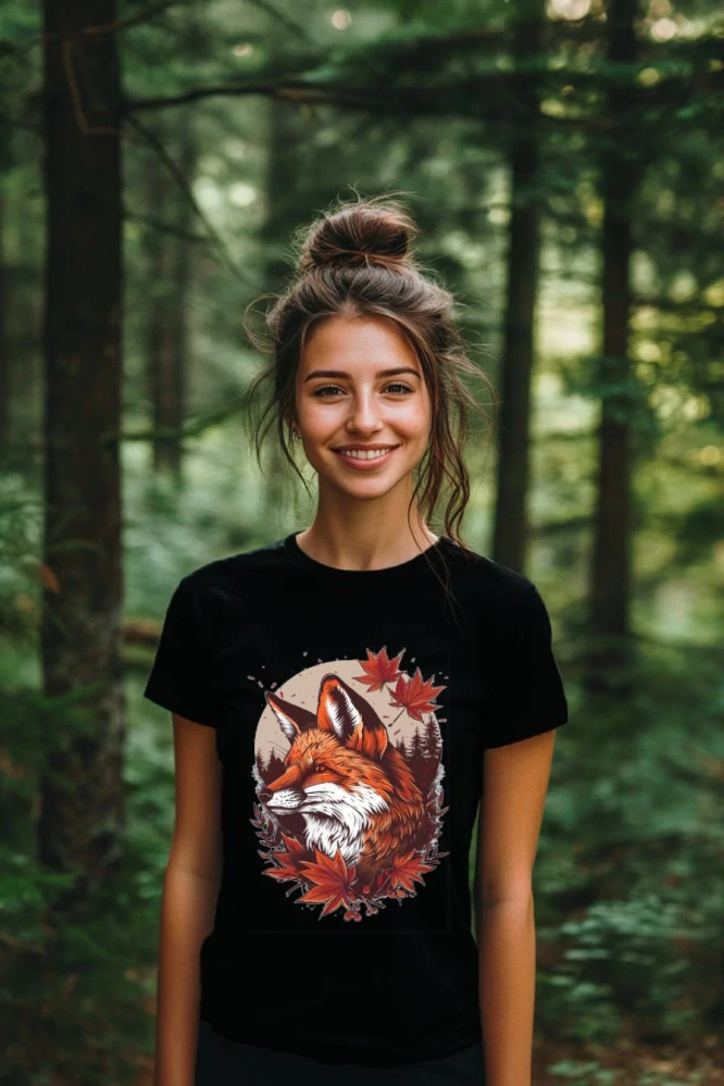 Dámské tričko - Liška podzimu