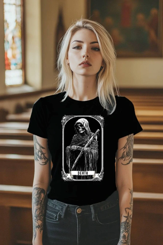 Dámské tričko - Death - Smrt - Tarot - Velká arkána