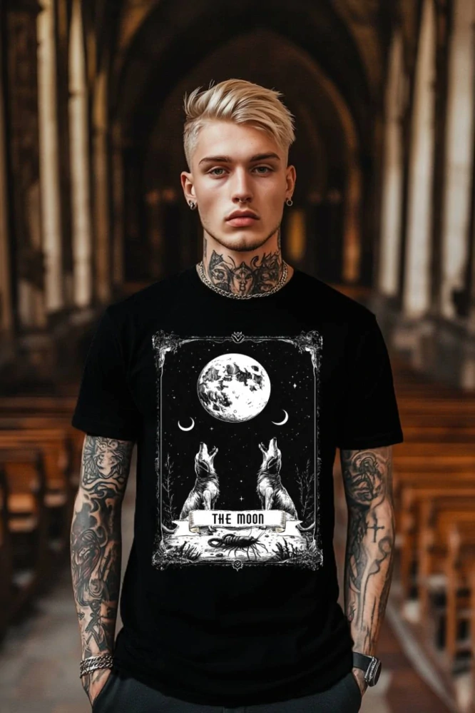 Pánské tričko - The Moon - Měsíc - Tarot - Velká Arkána