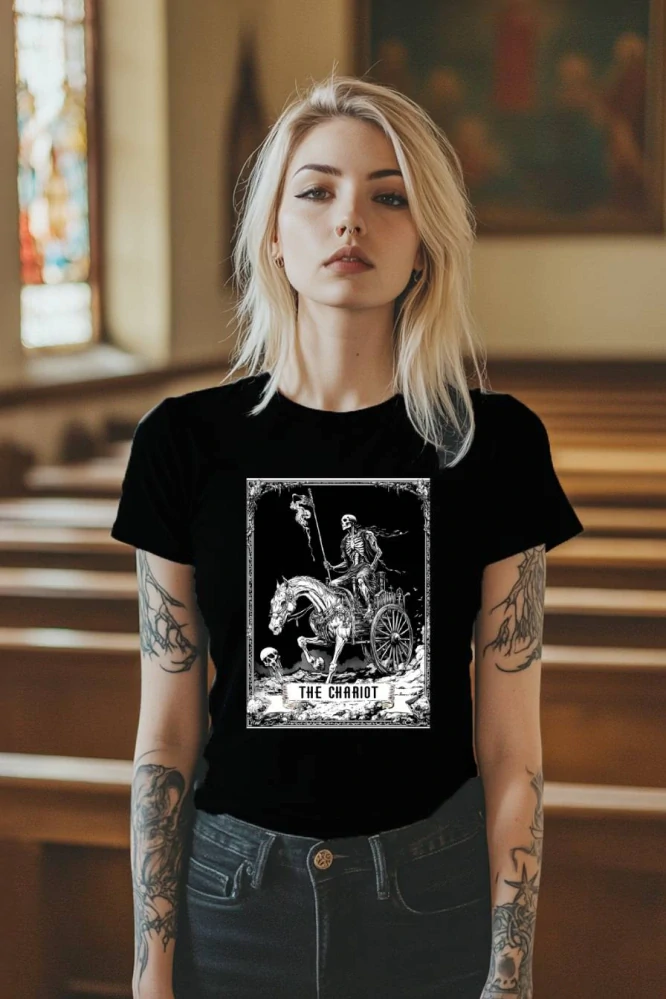 Dámské tričko - The Chariot - Vůz - Tarot - Velká Arkána