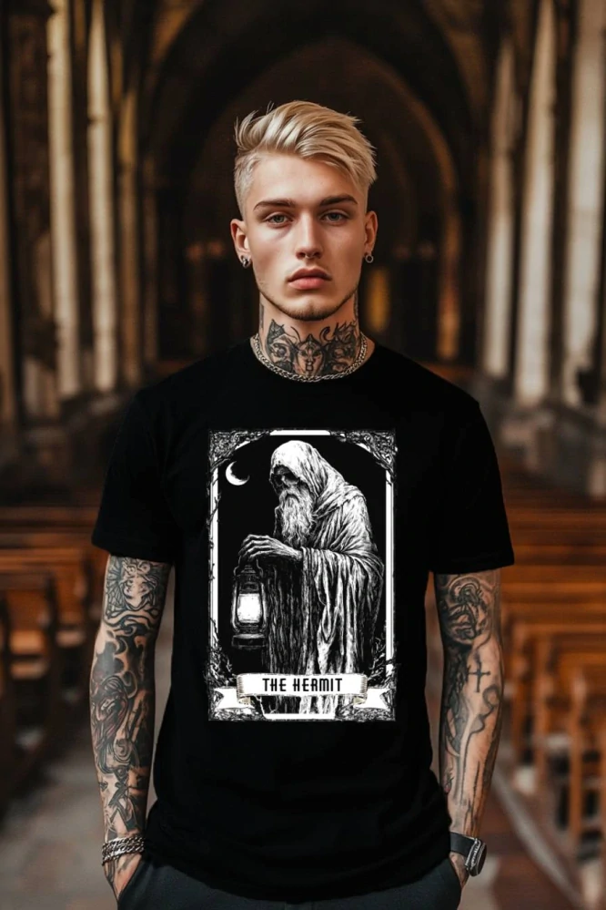 Pánské tričko - The Hermit - Poustevník - Tarot - Velká Arkána