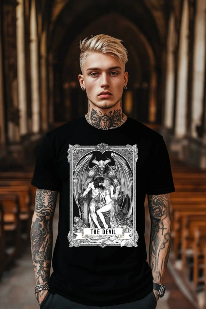 Pánské tričko - The Devil - Ďábel - Tarot - Velká Arkána