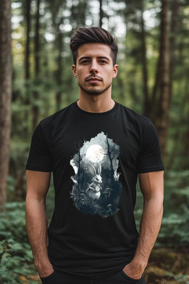 Pánské tričko - Bílý králík – White Rabbit