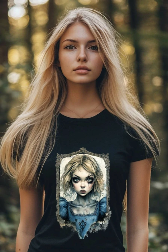 Dámské tričko - Dolů králičí norou – Down the Rabbit Hole