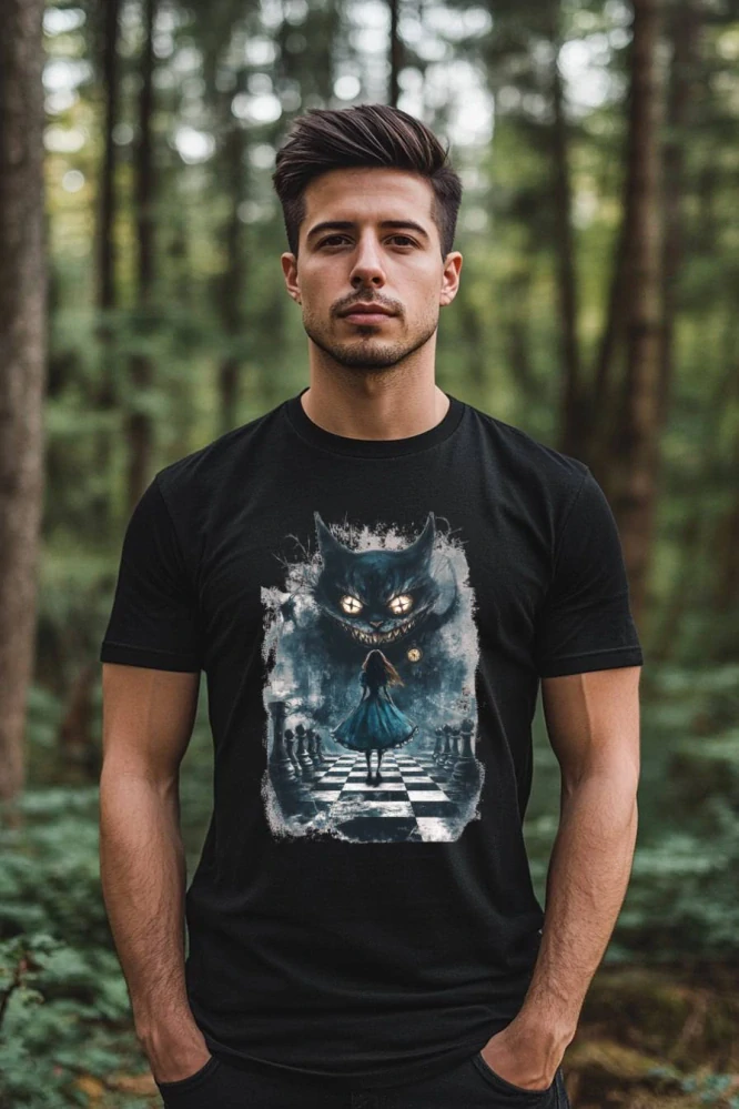 Pánské tričko - Kočka, co tu možná není – The Cat That Might Not Be