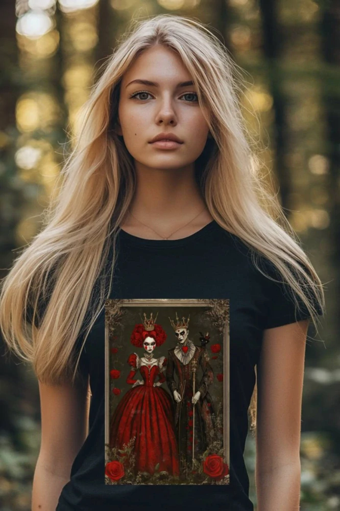 Dámské tričko - Král a královna srdcí – The King & Queen of Hearts
