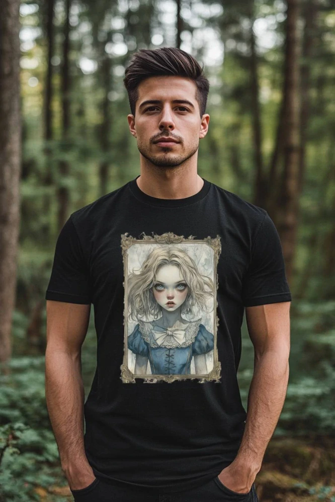 Pánské tričko - Následuj bílého králíka – Follow the White Rabbit