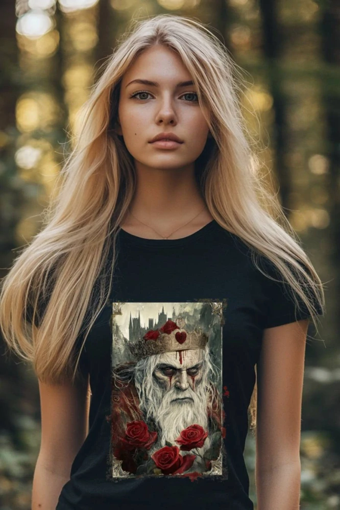 Dámské tričko - Srdcový král – King of Hearts