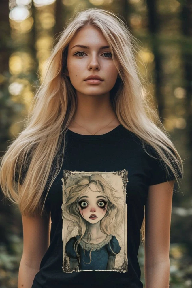 Dámské tričko - Zvědavá Alenka – Curious Alice