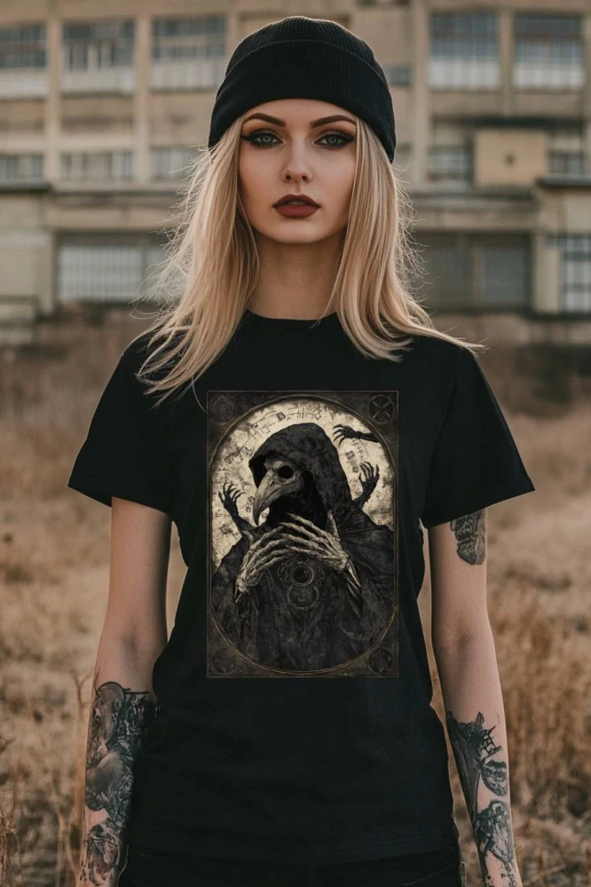 Dámské tričko - Havraní Ochránce – Plague Doctor - Morový Doktor