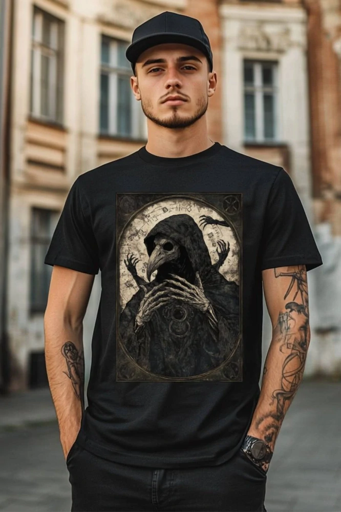 Pánské tričko - Havraní Ochránce – Plague Doctor - Morový Doktor