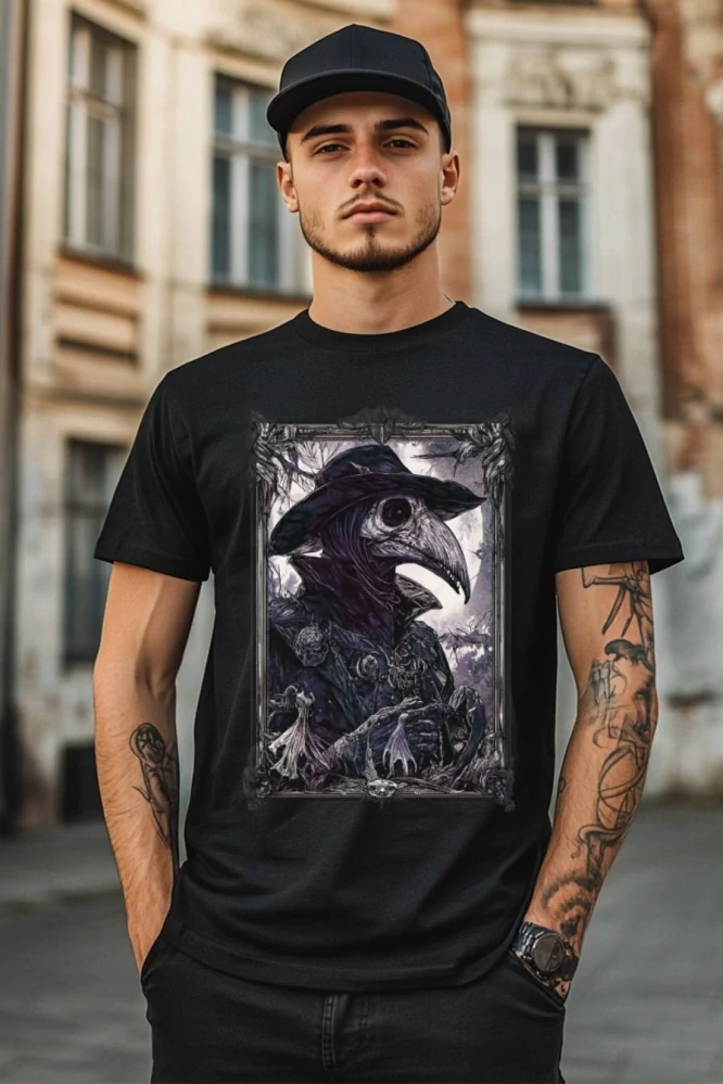 Pánské tričko - Noční Mor – Plague Doctor - Morový Doktor