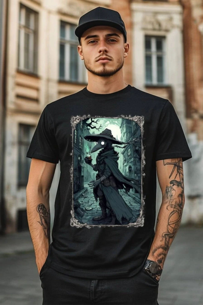 Pánské tričko - Oči Zkázy – Plague Doctor - Morový Doktor