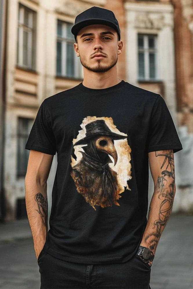 Pánské tričko - Pán Nákazy – Plague Doctor - Morový Doktor