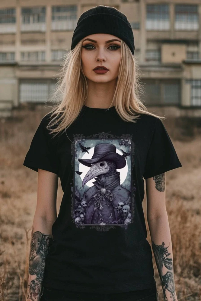 Dámské tričko - Temný Lékař – Plague Doctor - Morový Doktor