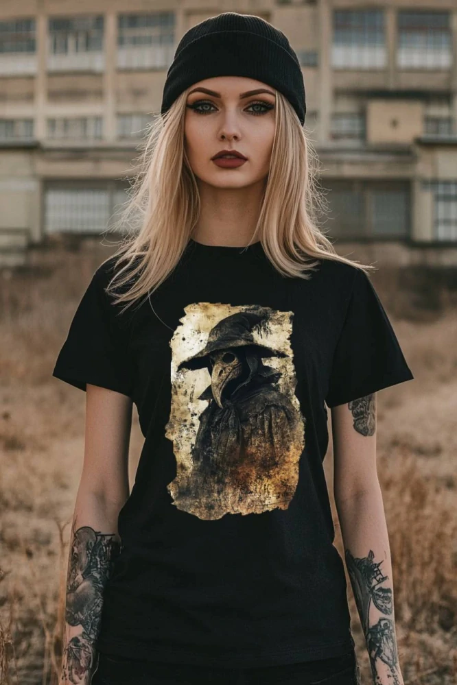 Dámské tričko - Ticho před Pohromou – Plague Doctor - Morový Doktor