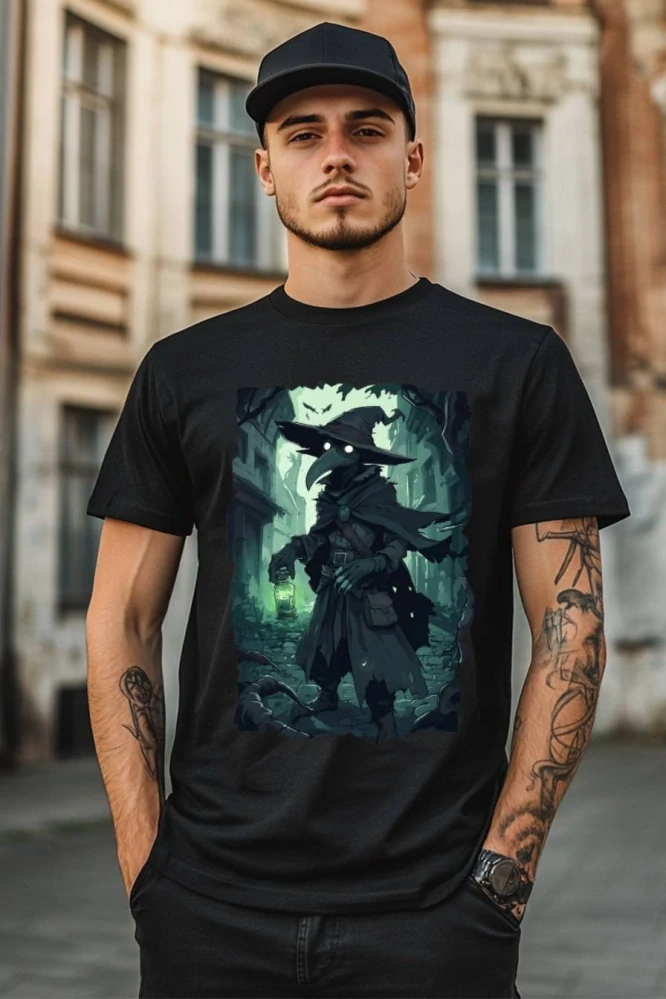 Pánské tričko - Ztracený Doktor – Plague Doctor - Morový Doktor