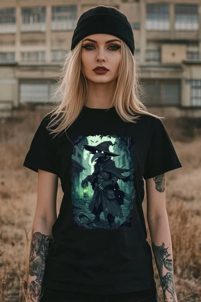 Dámské tričko - Ztracený Doktor – Plague Doctor - Morový Doktor