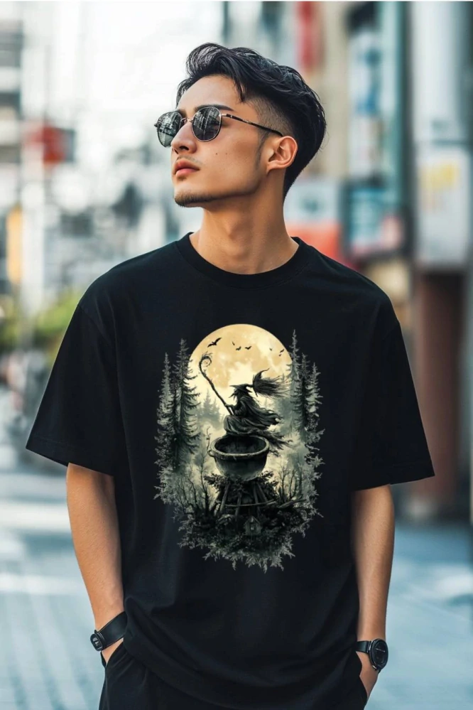 Pánské tričko - Baba Jaga – Lesní Čarodějnice