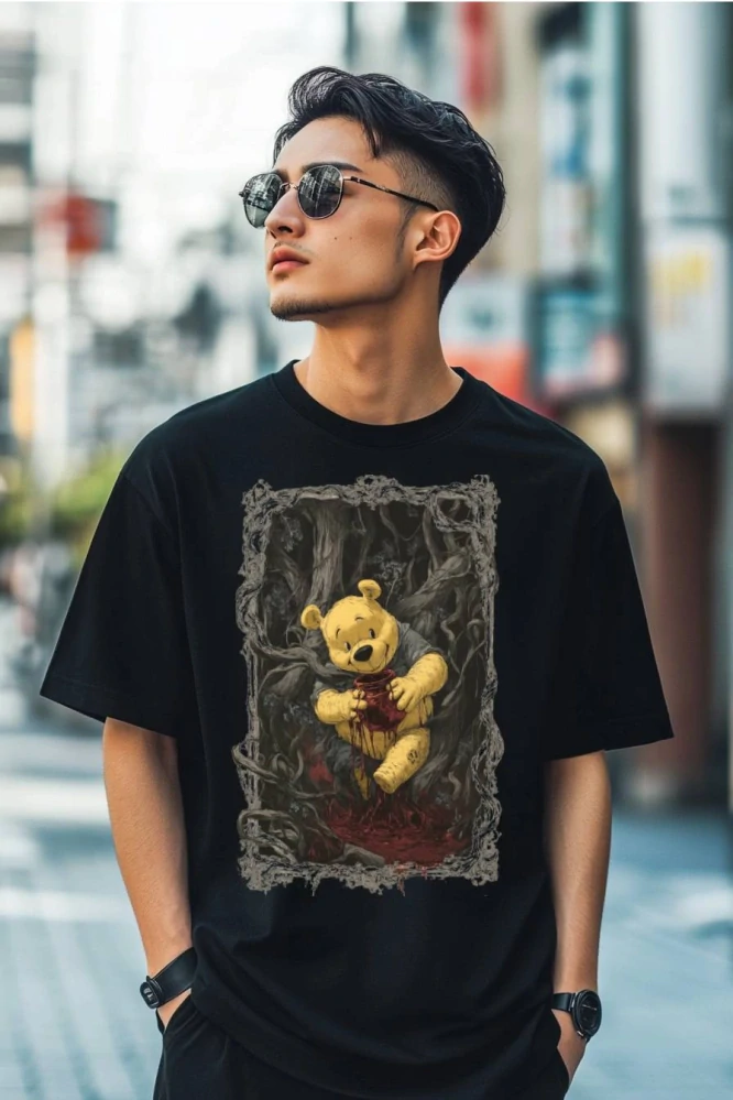 Pánské tričko - Medvídek Pú – Krvavé Pohrdání