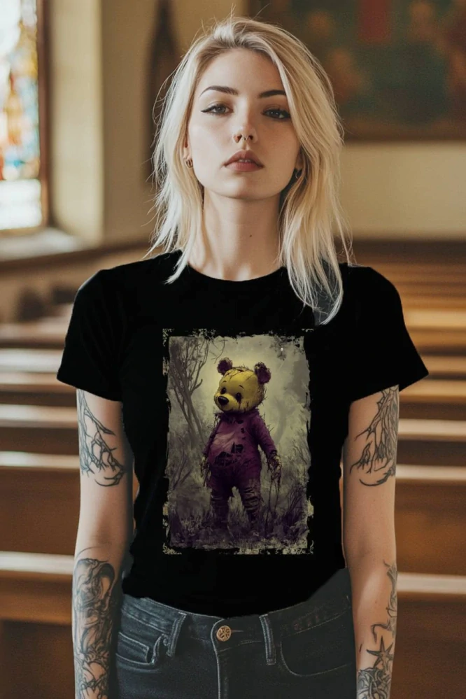 Dámské tričko - Medvídek Pú – Stíny Hororu