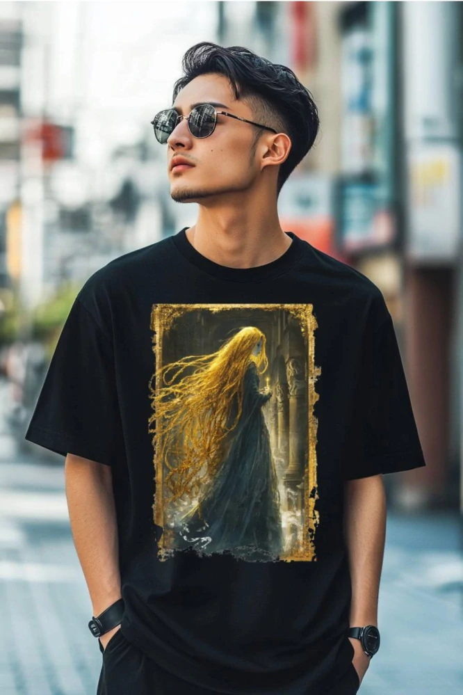 Pánské tričko - Zlatovláska – Vlasy ze Zlata, Osud z Temnoty