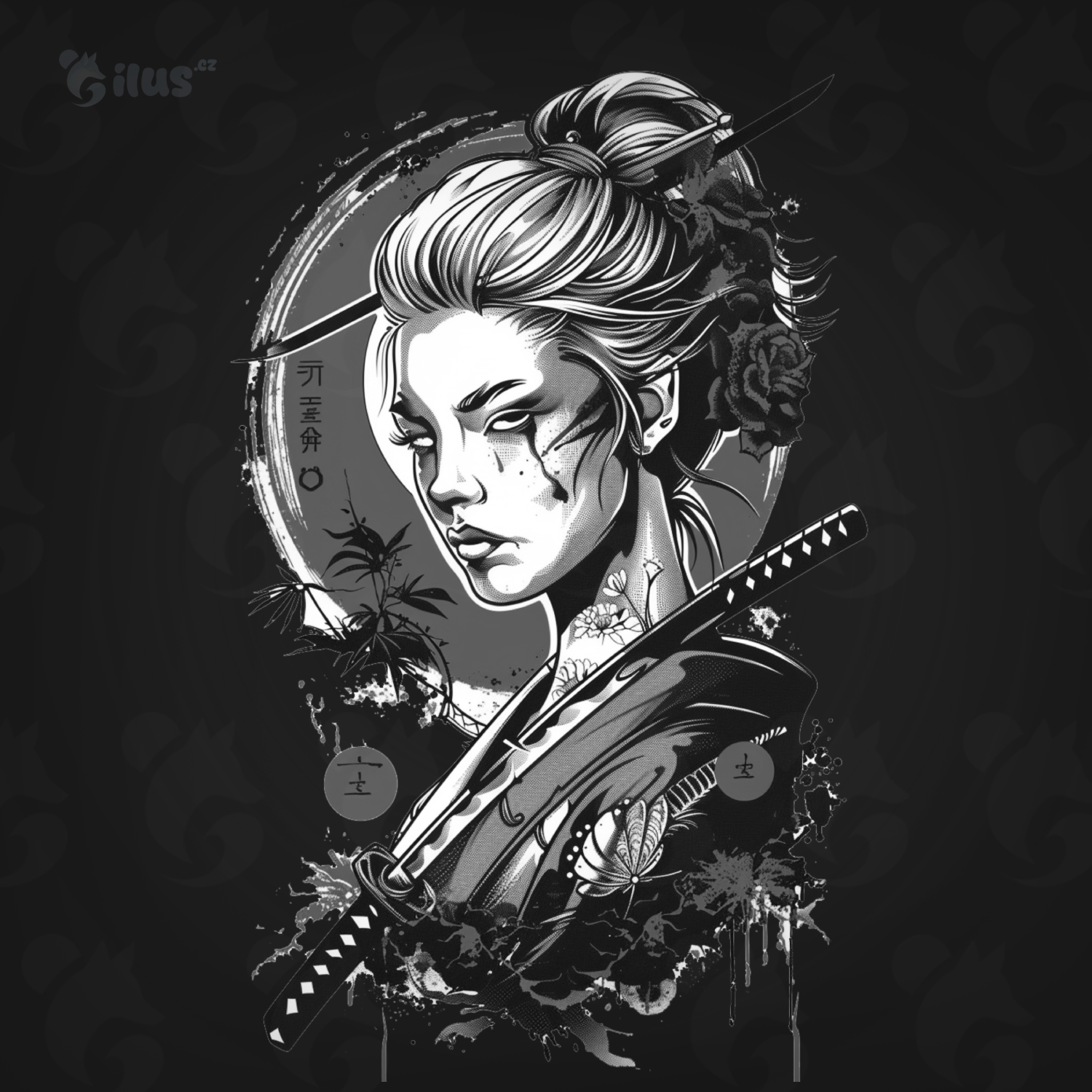 Dámské tričko - Japanese Samurai Girl