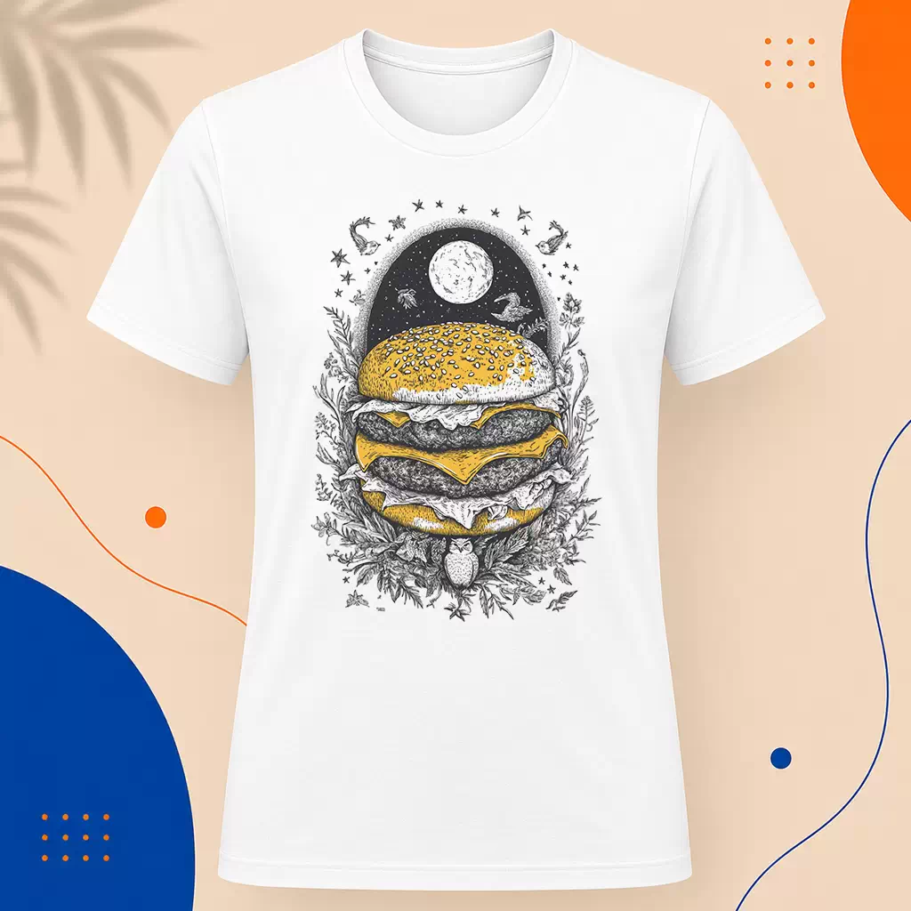Pánské tričko - Burger noční sen