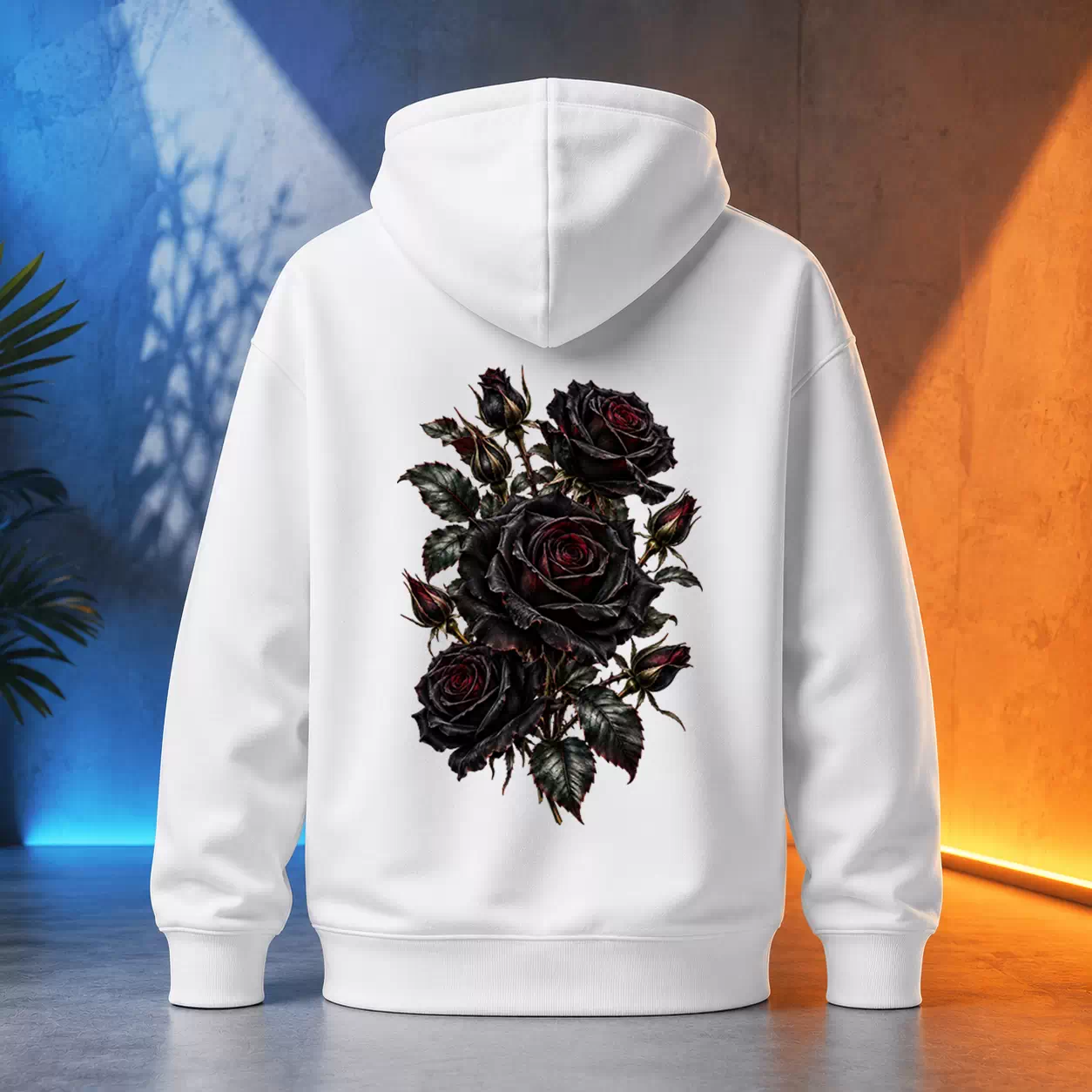 Unisex mikina - Černé gotické růže