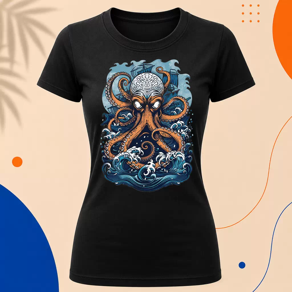 Dámské tričko - Octopus at Sea