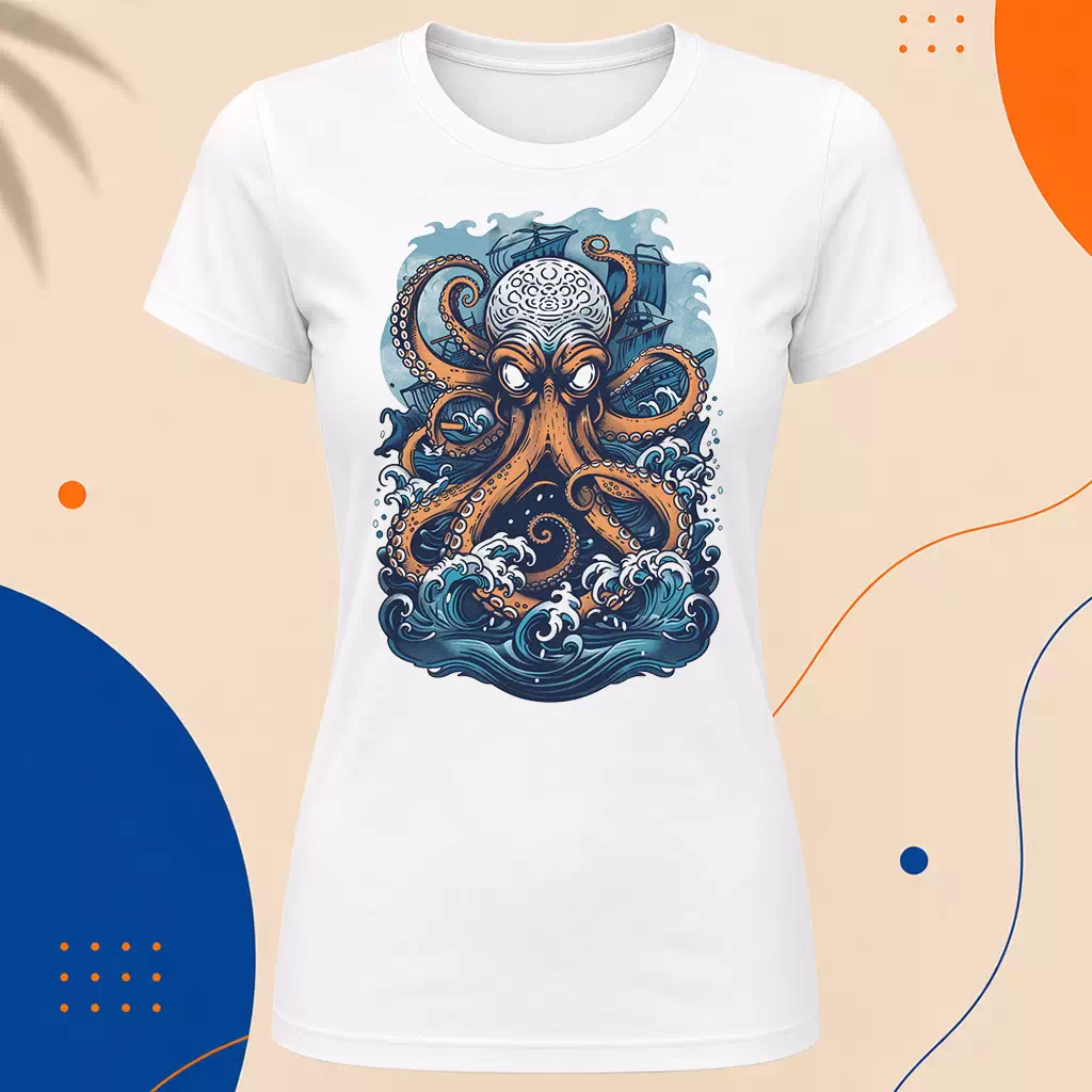 Dámské tričko - Octopus at Sea
