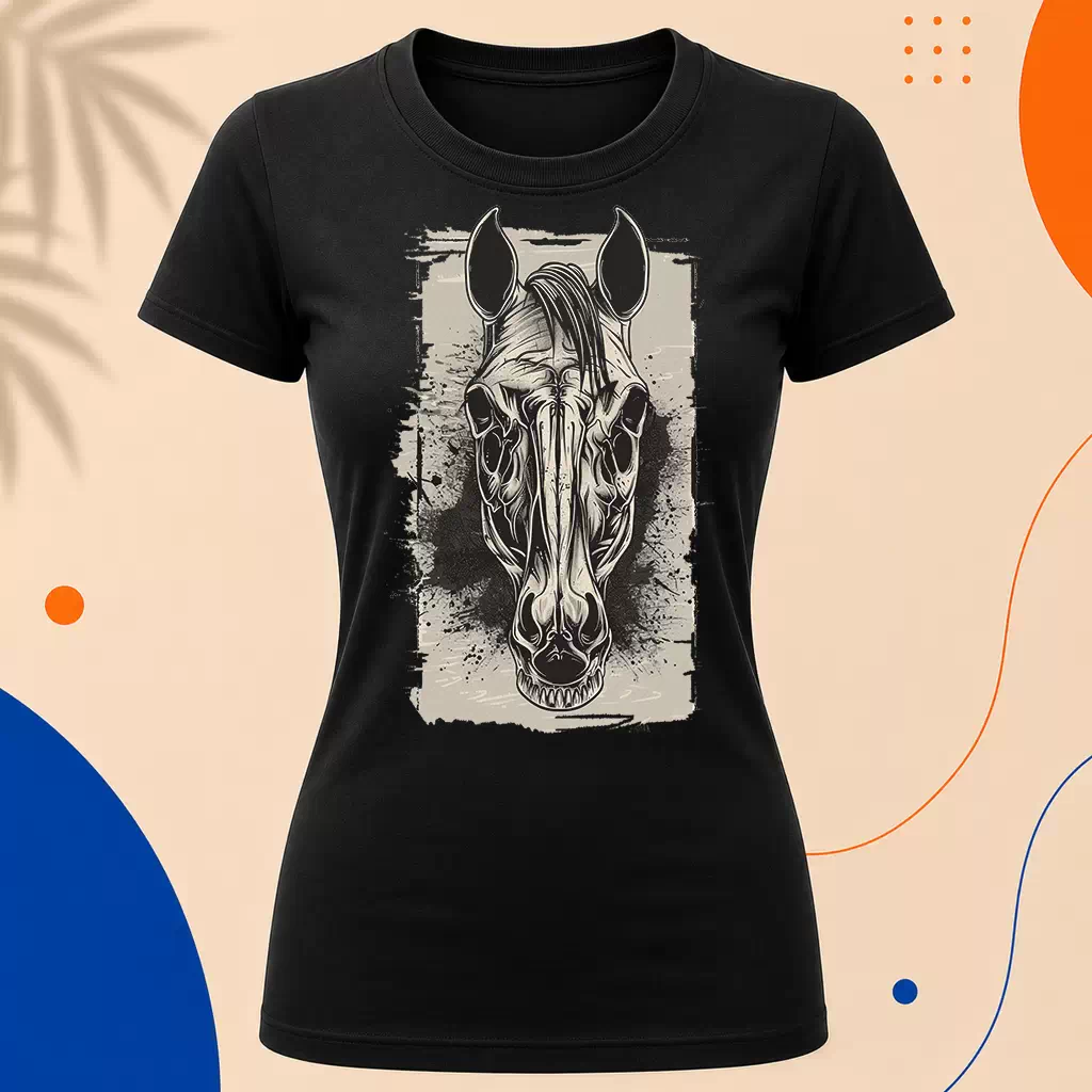 Dámské tričko - Dark Horse Skeleton