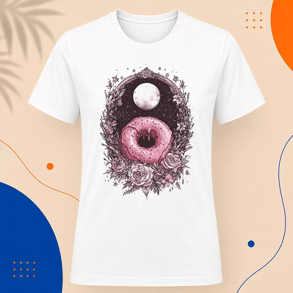 Pánské tričko - Donut růžové ráno