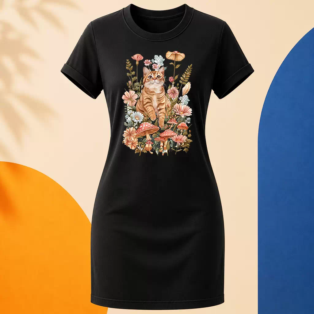 Šaty - Flower Cat
