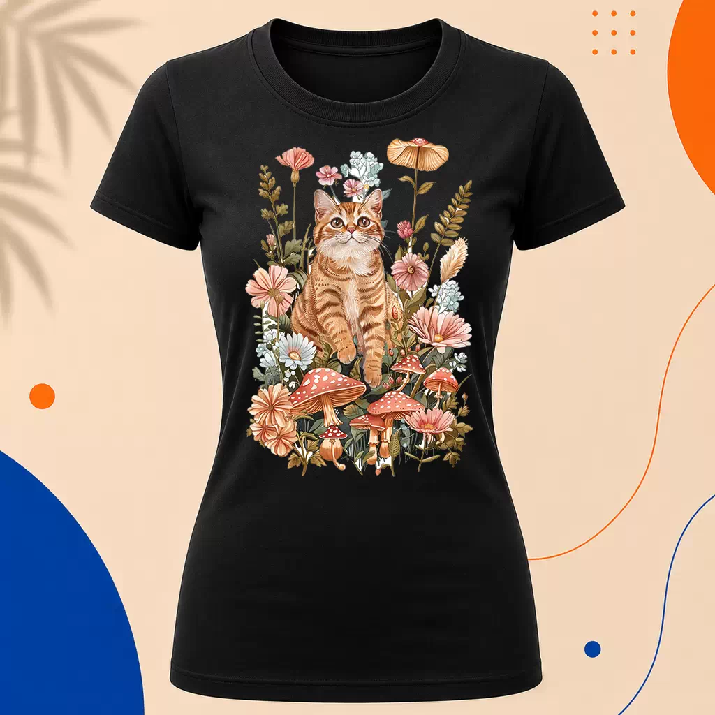 Dámské tričko - Flower Cat