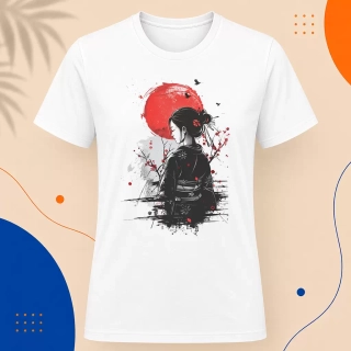 Pánské tričko - Japonská samurajka