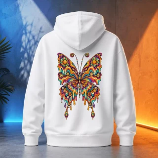 Unisex mikina - Mandalový motýl