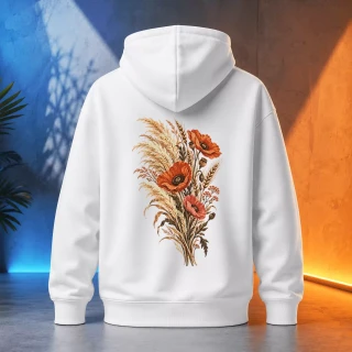 Unisex mikina - Podzimní vlčí máky