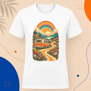 Pánské tričko - Karavan pod duhou