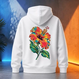Unisex mikina - Plakátový ibišek