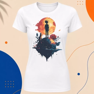 Dámské tričko - Stín a růže - Malý princ - Le petit prince