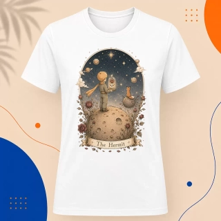 Pánské tričko - The Hermit - Poustevník - Tarot - Limitovaná edice - Malý princ X Tarot (Srpen)