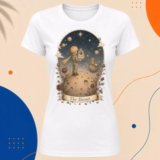 Dámské tričko - The Hermit - Poustevník - Tarot - Limitovaná edice - Malý princ X Tarot (Srpen)