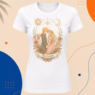 Dámské tričko - The Lovers - Milenci - Tarot - Limitovaná edice - Malý princ X Tarot (Srpen)